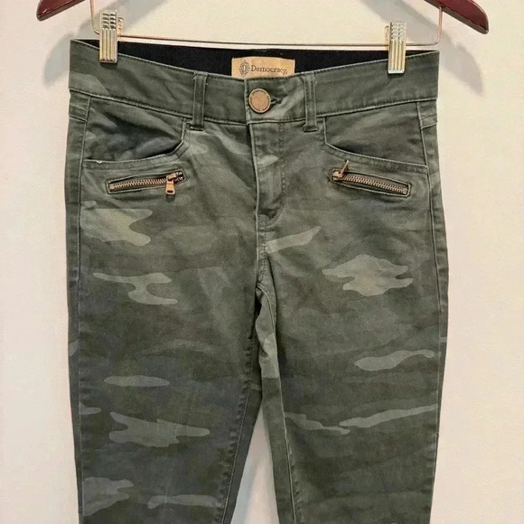 Democracy Gray Camo Camouflage Ab Technology Skinny Pants Jeans Women's Size 2 - Picture 2 of 14
